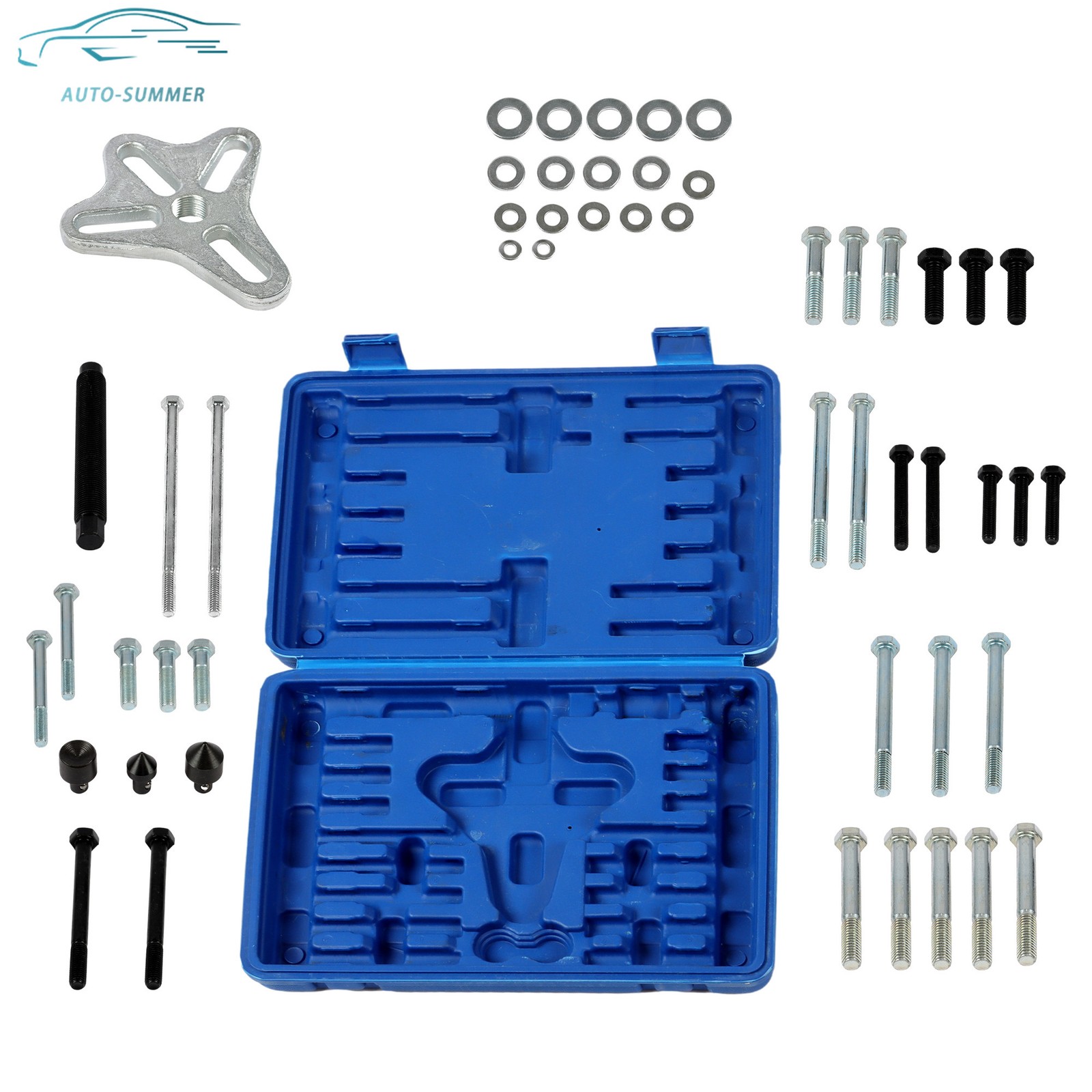 Steering Wheel Crankshaft Pulley Removal Set 46pcs Harmonic Balancer Puller