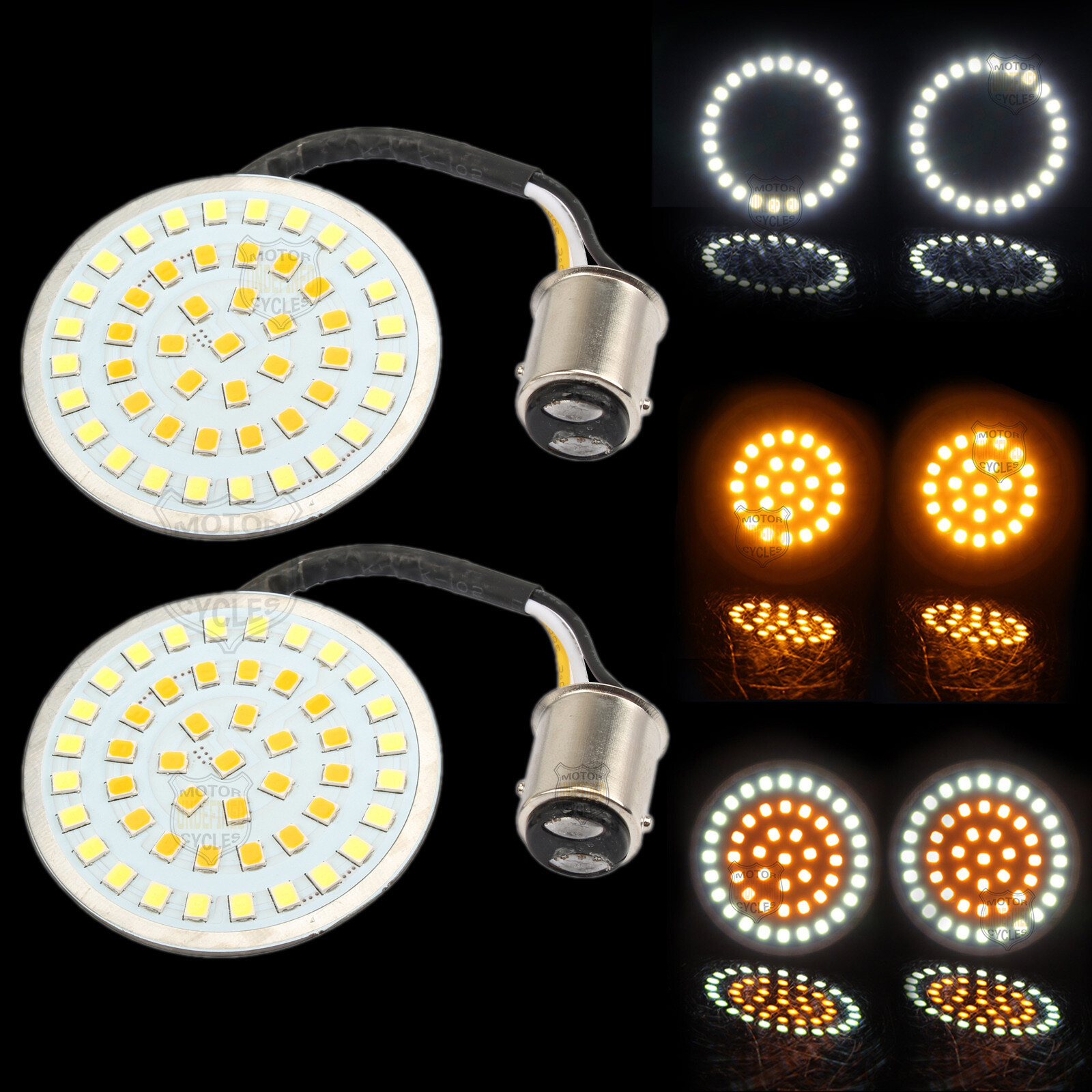 2" LED 1157 Front Turn Signal Lights For Harley Road Glide Street Glide Softail