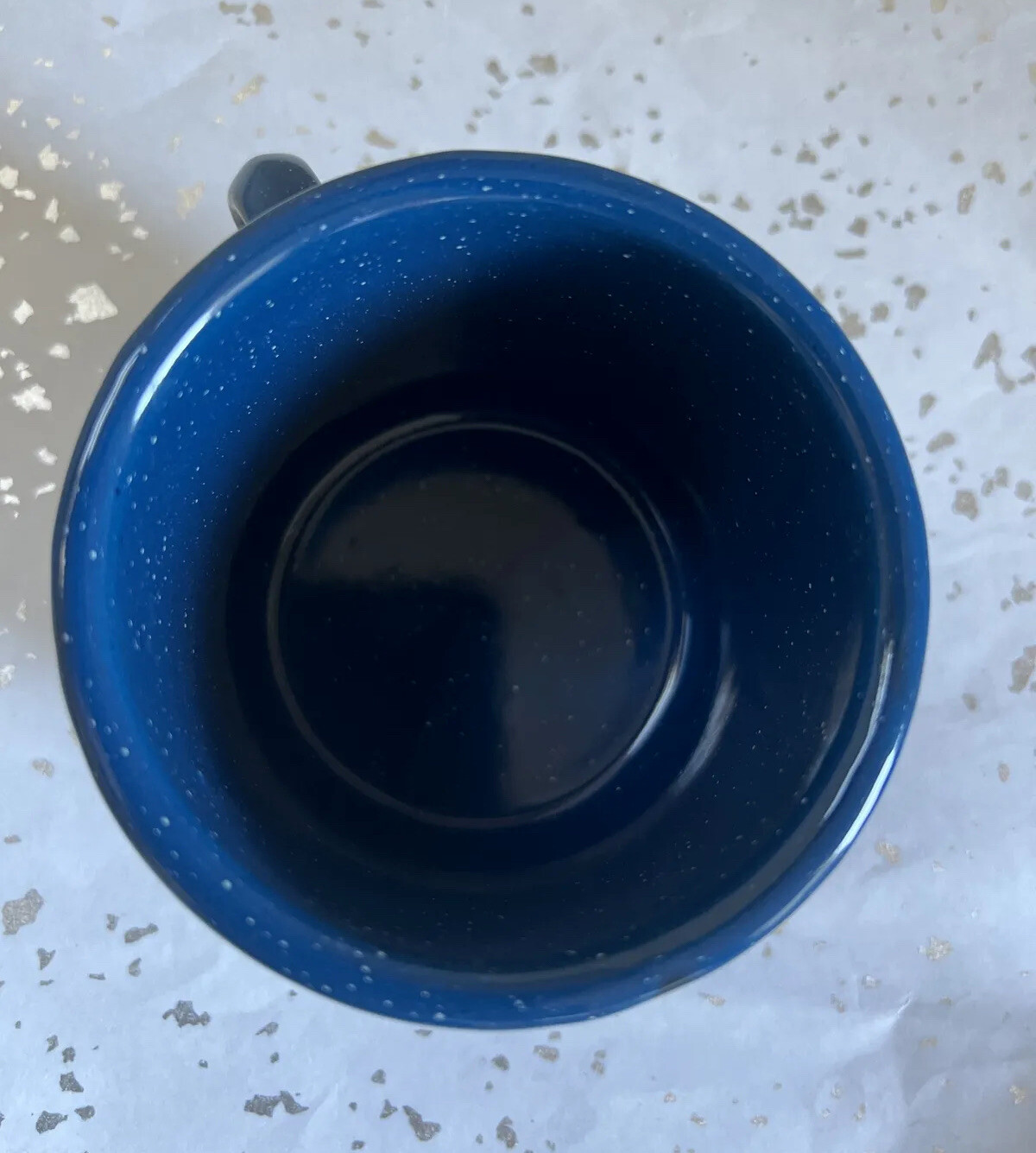 Blue Speckled Enamel Mug Enamelware Hiking Camping Tin Cup Small New