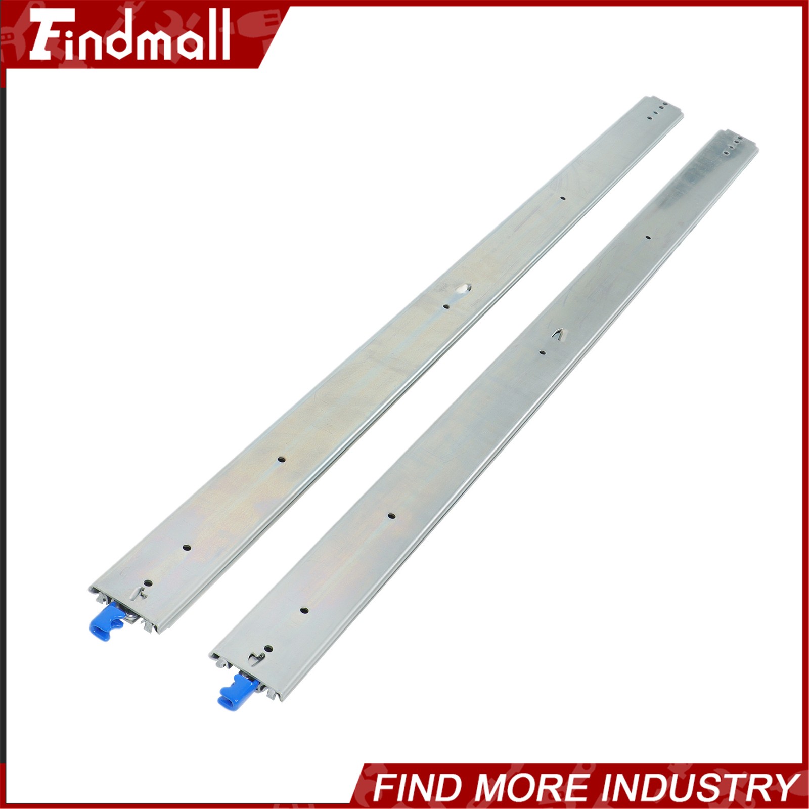 Findmall Heavy Duty 56" Drawer Slides w/Lock 500lb - Full Extension Ball Bearing