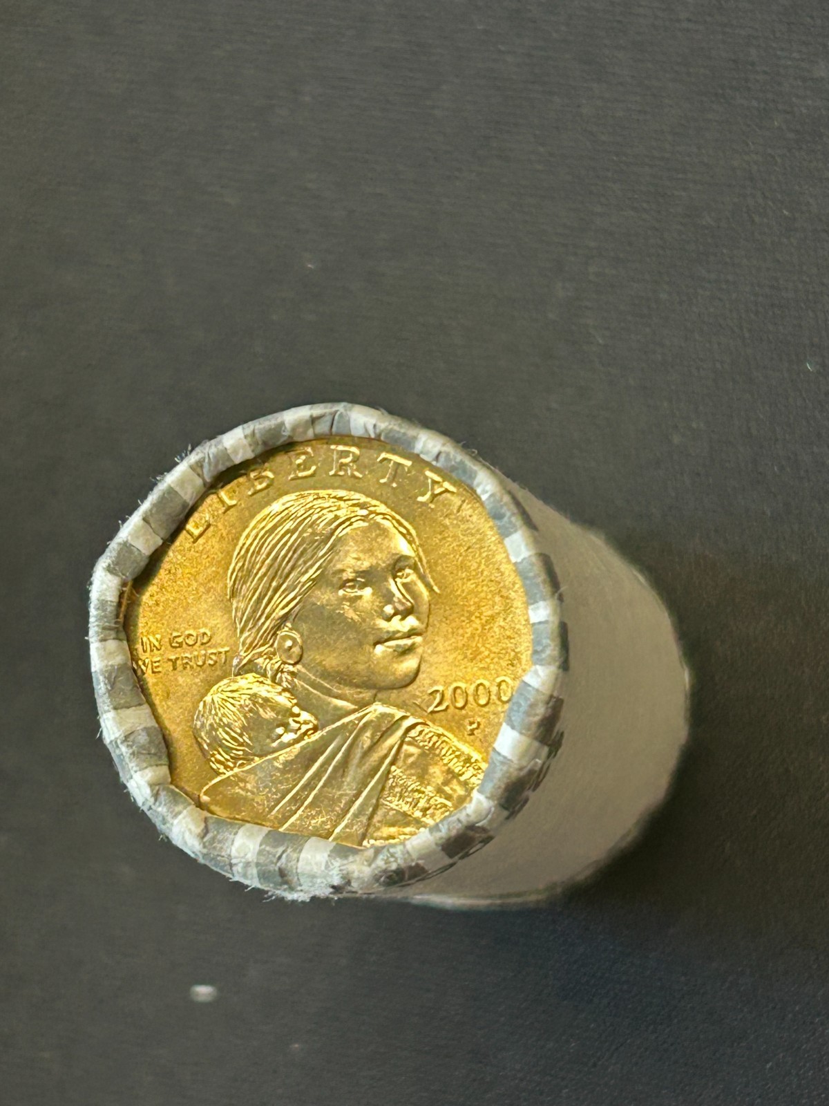 2000-P Sacagawea Golden Dollar $1 Coin Roll Uncirculated OBW  Roll