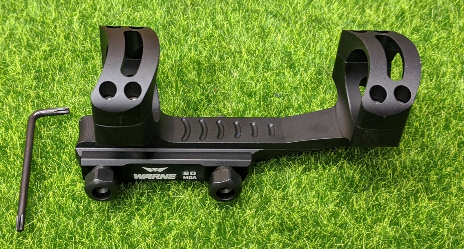 Warne Long Range Skeletonized Precision Mount Black, 20 MOA, 30mm - LRSKEL30TW