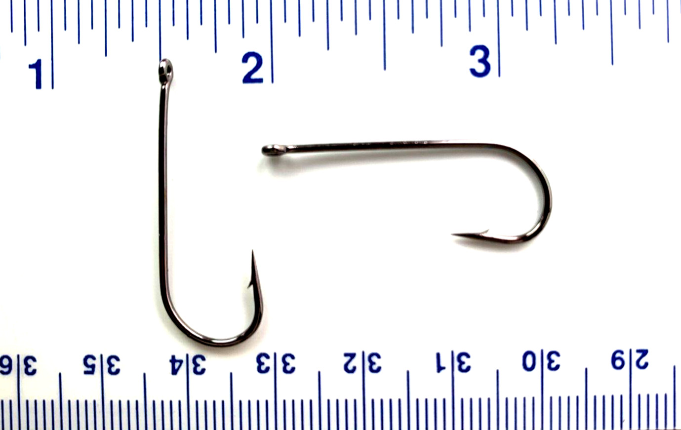 100 super strong 9146 2X strength GT Black Nickel Aberdeen Fishing Hooks size 2