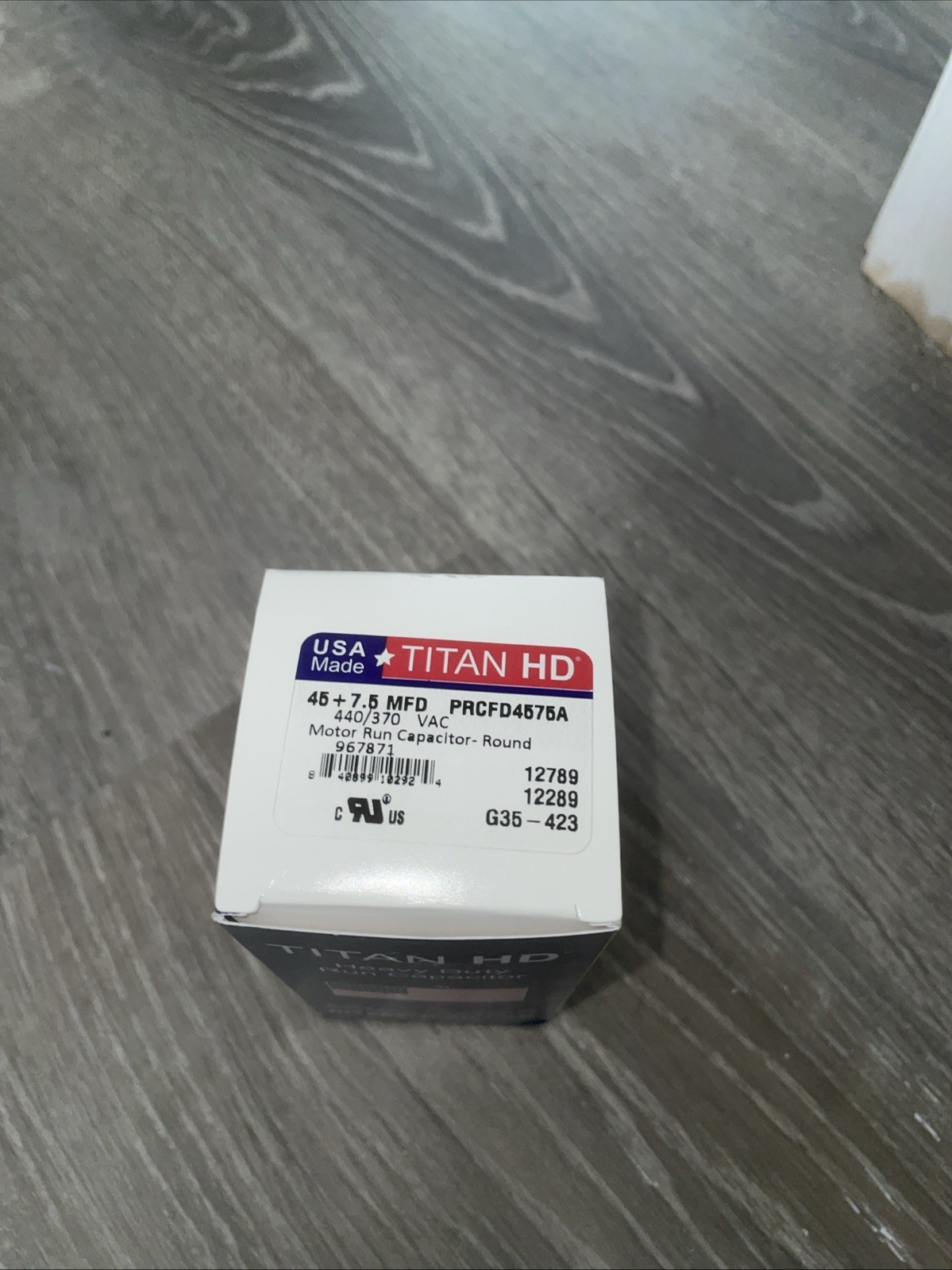 Titan HD Run Capacitor PRCFD4575A 45+7.5Mfd, 440/370V, Round