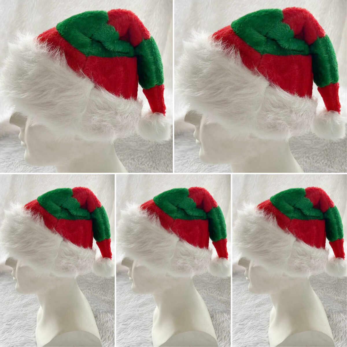 5 Pcs Adult CHRISTMAS HAT Xmas Soft Plush Hat SANTA Fancy Dress Accessories Gift