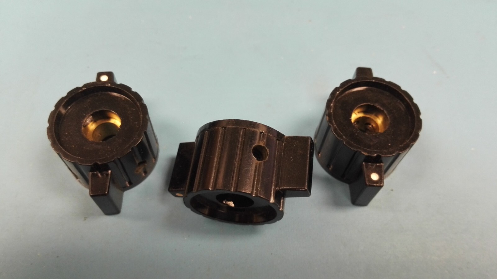 (3PCS) Alco Knob PKO-1111B Control Knob  BLACK  ( NEW )