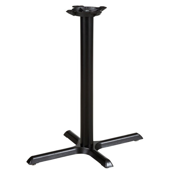 22'' x 30'' Restaurant Table X-Base with 3'' Dia. Counter Height Column