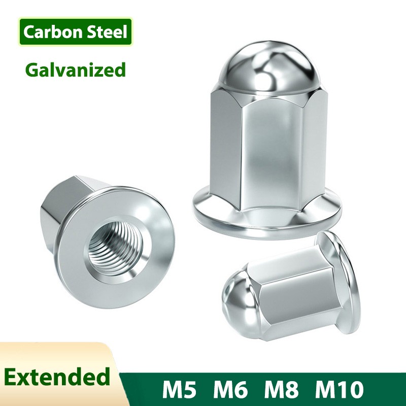 Extended Flange Dome Nuts Hex Domed Cover Cap Nut Galvanized Carbon Steel M5-M10