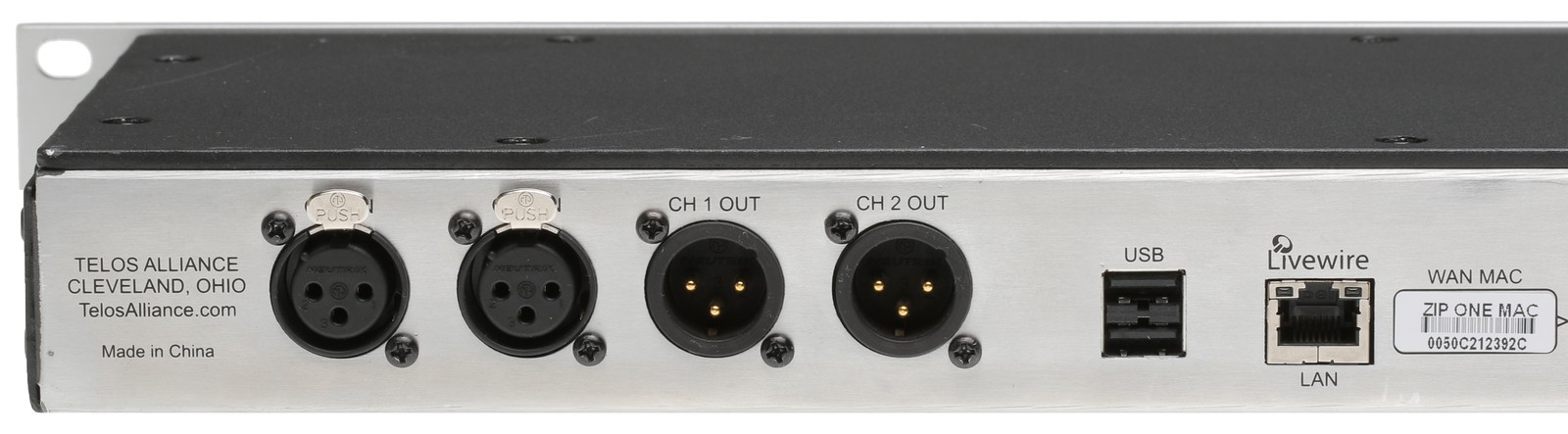 Telos Z/IP ONE Remote Studio Codec Audio Over IP Internet Transmission Endpoint