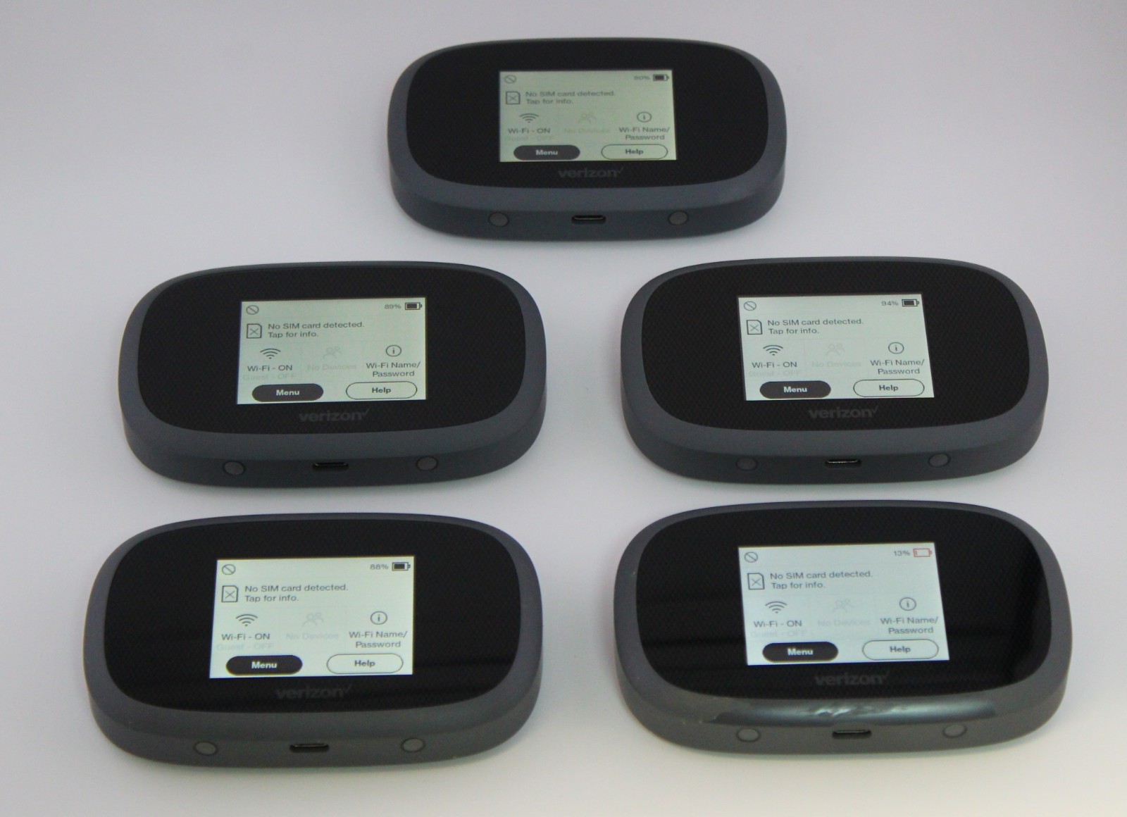 Lot of 5 - Fair Condition - Inseego MIFI8800L Hotspot (Verizon ONLY) - Free Ship