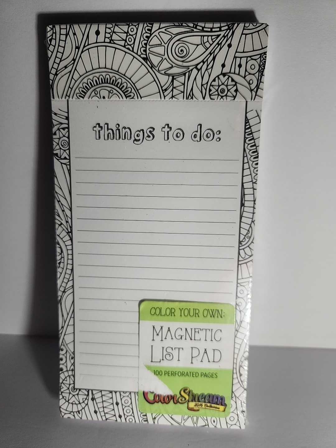 Color Stream Color Your Own Magnetic List Notepad 100 Sheets 4x8 New 2016 To-do
