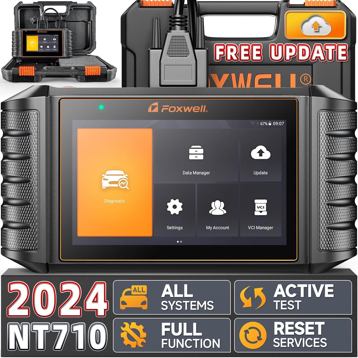 FOXWELL NT710 For Honda Acura Bidirectional OBD2 Scanner Diagnostic ECU Coding