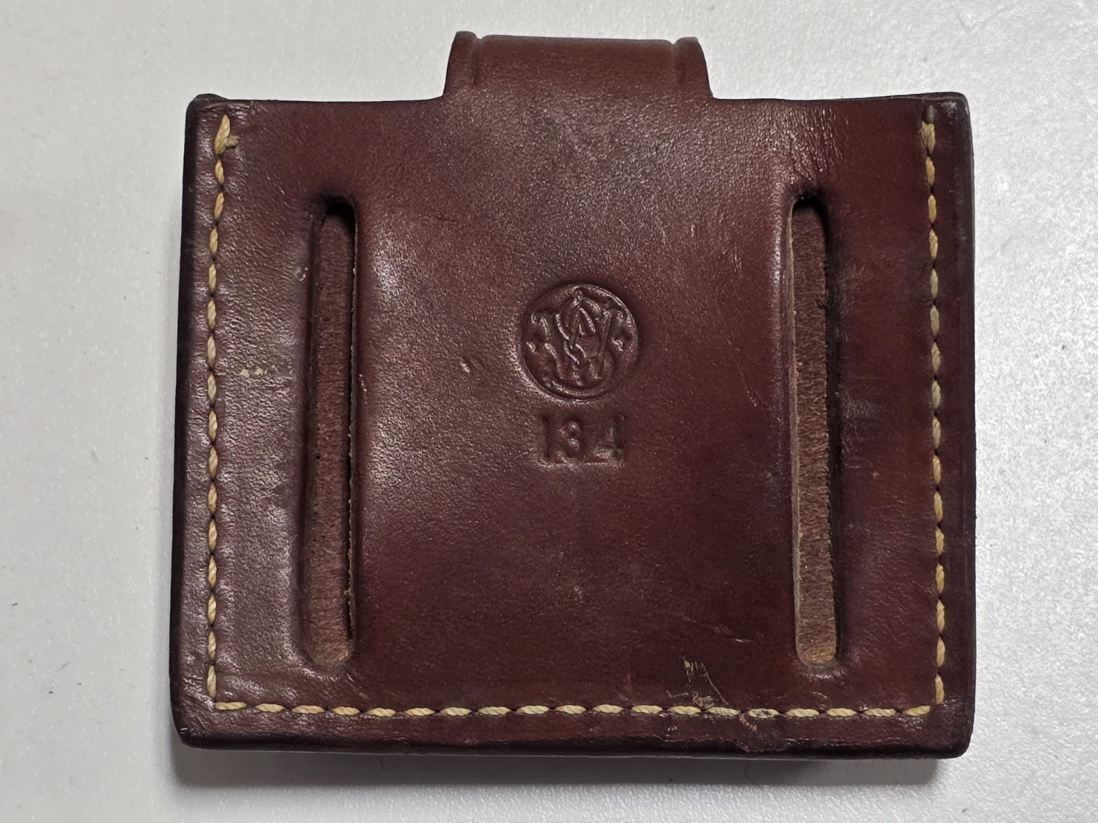Smith & Wesson Double Magazine Ammunition Leather Pouch Case 134