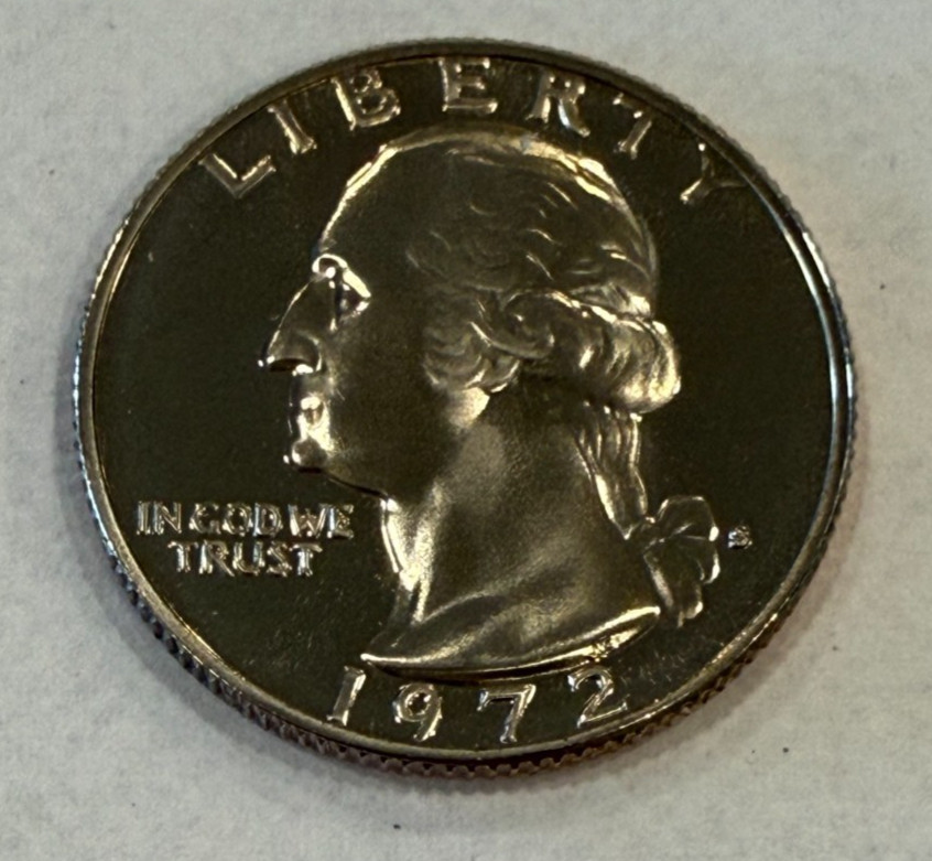 1972-S Washington Quarter CLAD Proof from Mint Set
