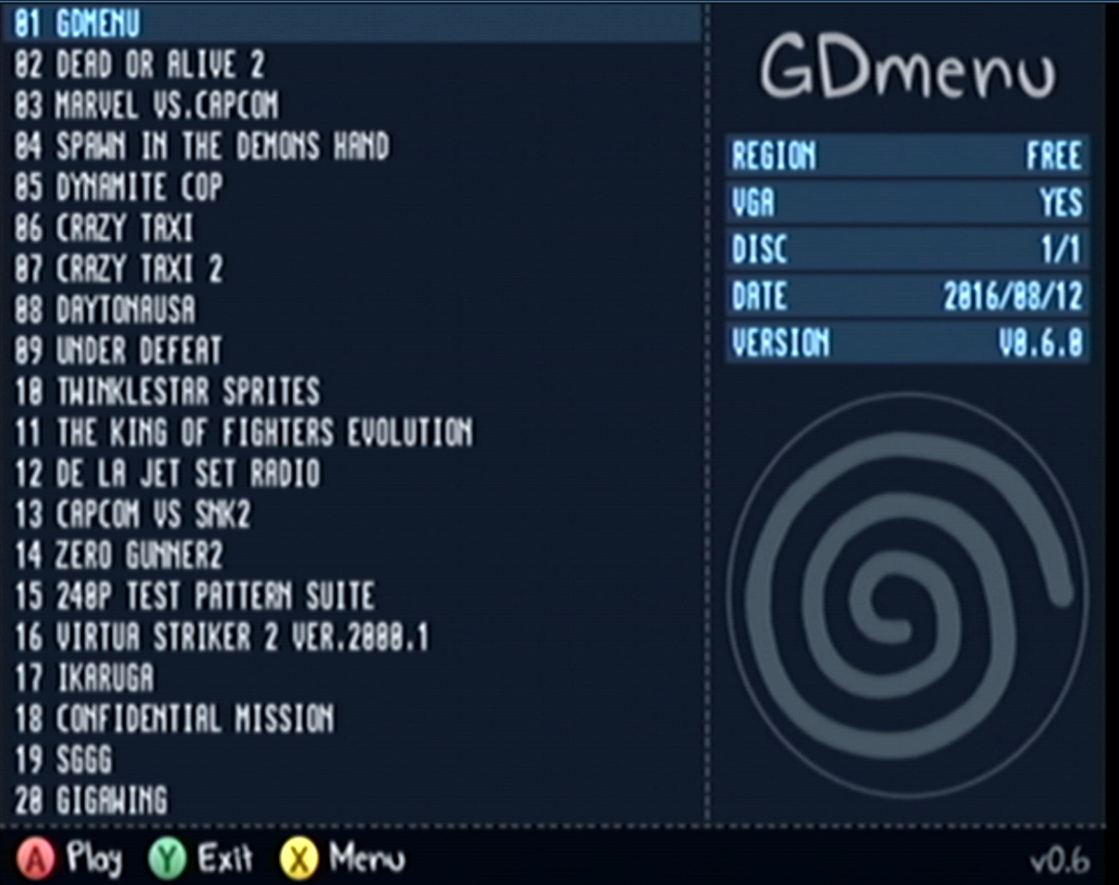 [Modified] Dreamcast JP version_Choose some options