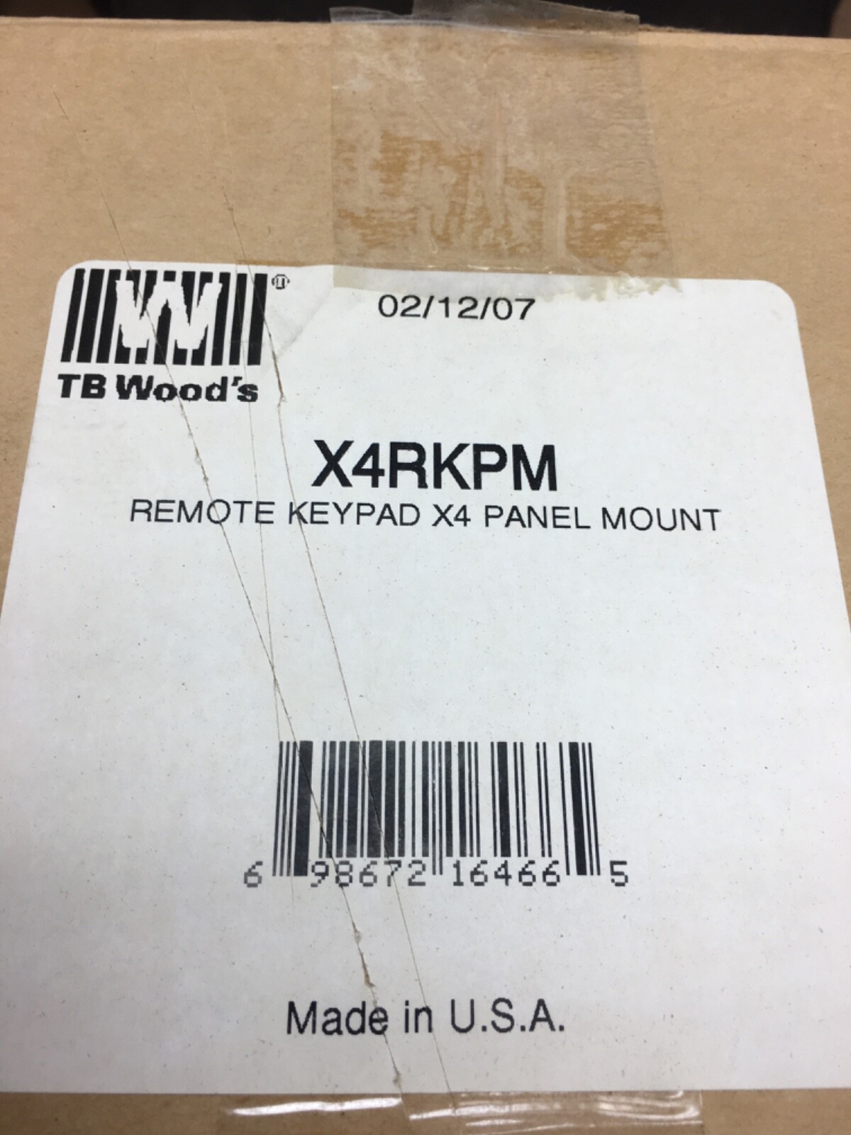 TB WOODS X4RKPM, (Bin#4)
