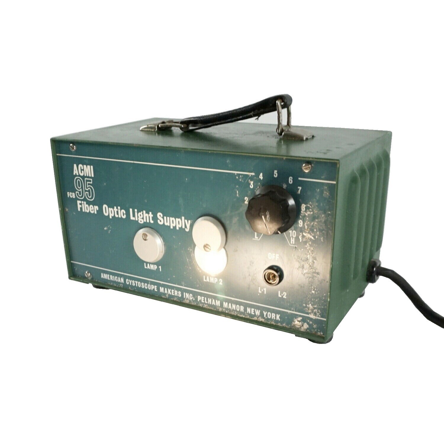 ACMI Wappler FCB95 Dual Lamp Cytoscope Fiber Optic Light Supply, 117VAC/1.85A