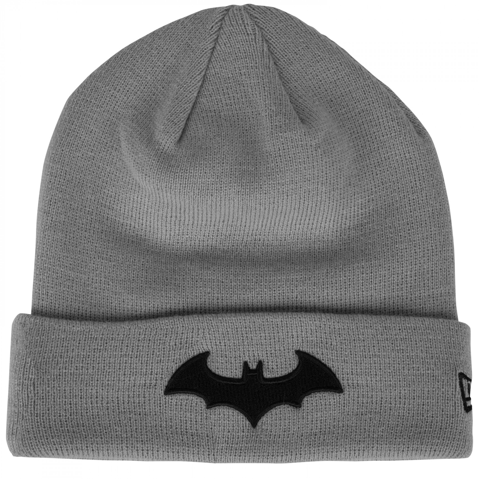 Batman Hush Logo New Era Cuffed Knit Beanie Grey