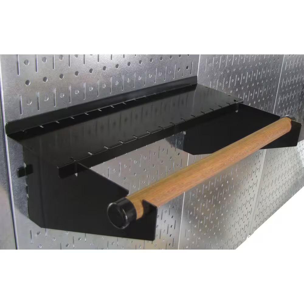32 In. X 48 In. Shiny Metallic Galvanized Steel Pegboard Basic Tool Organizer Ki