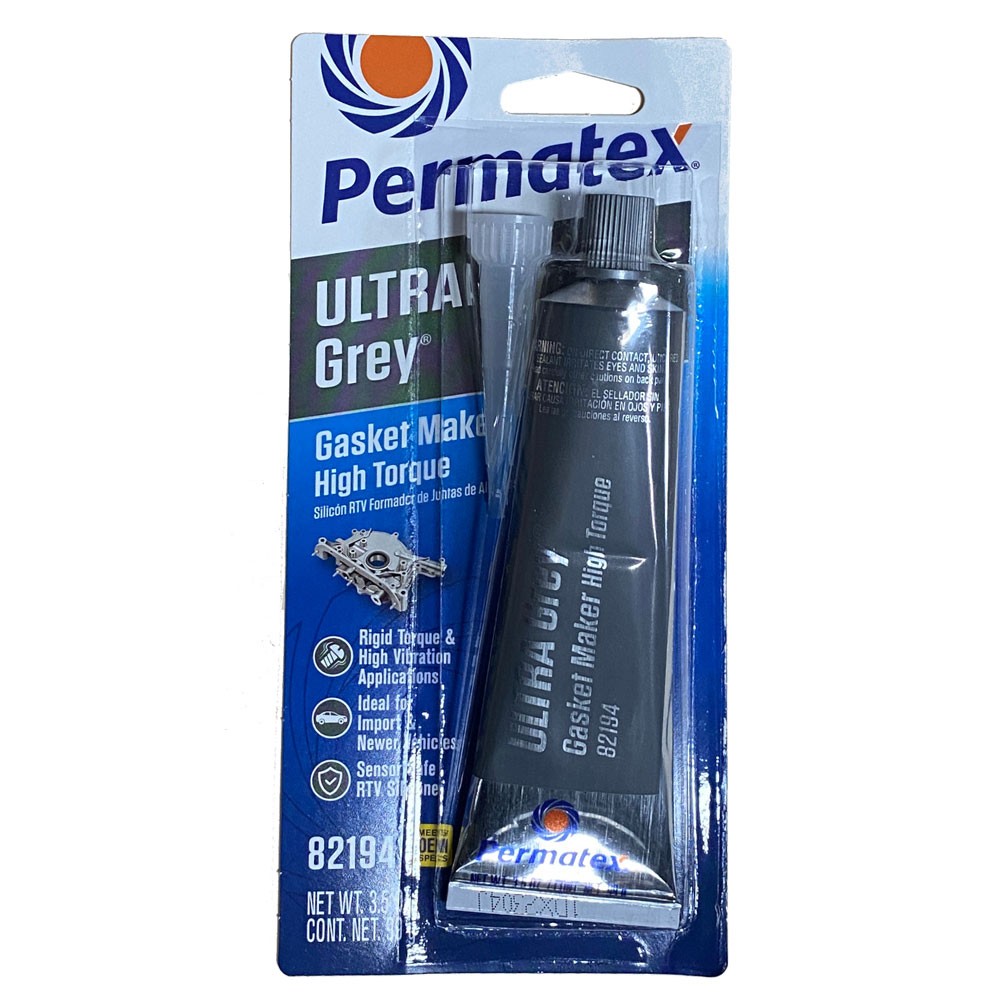 Permatex 82194; Ultra Grey Rigid High Torque RTV 3.5 oz Squeeze Tube