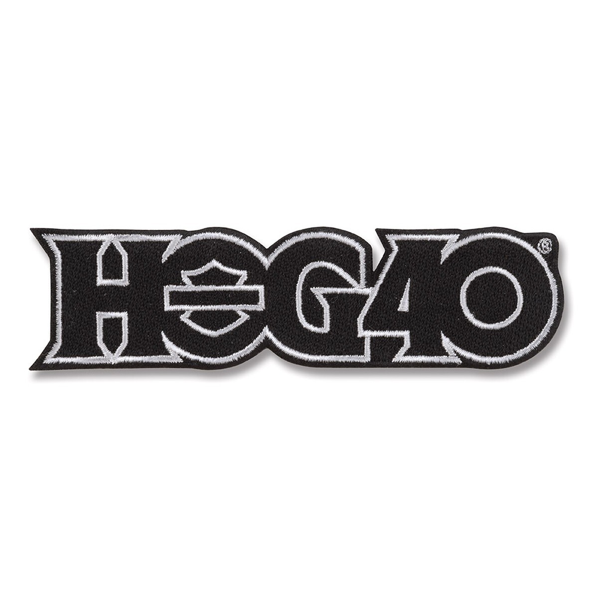 Genuine HARLEY DAVIDSON 5 inch "HOG40" 40th ANNI HOG EMBROIDERED PATCH BLACK