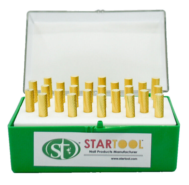 Startool Acrylic Nail Drill 3/32" STXF Extra Fine (Small Head) Gold *( 6 Pieces)
