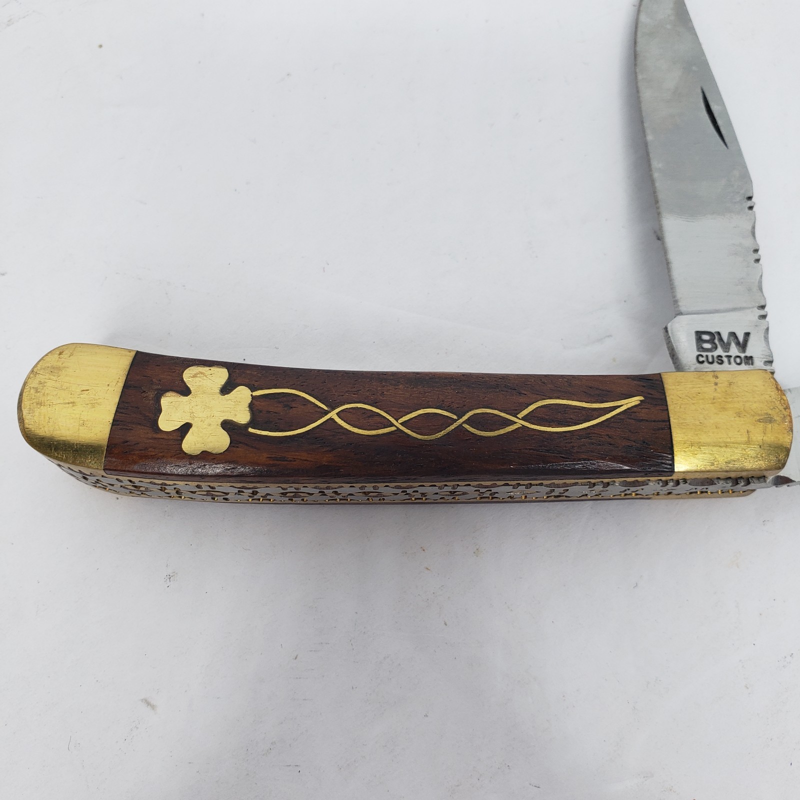 BW Custom Celtic Clover Trapper Folding Knife Pakistan SO-BWC23