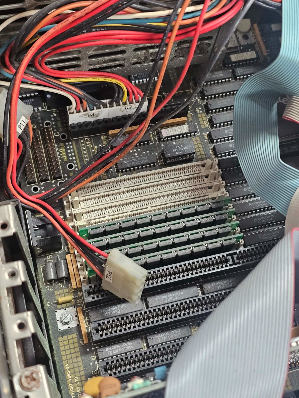 Retro Vintage IBM PC AT 5170 Desktop Computer Posts Upgraded 386 Intel Board