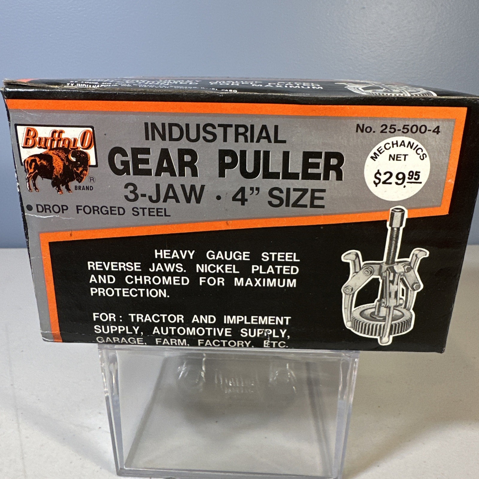 Industrial Gear Puller Heavy Gauge Steel 3 - Jaw, 4" Size Drop Forge Buffalo