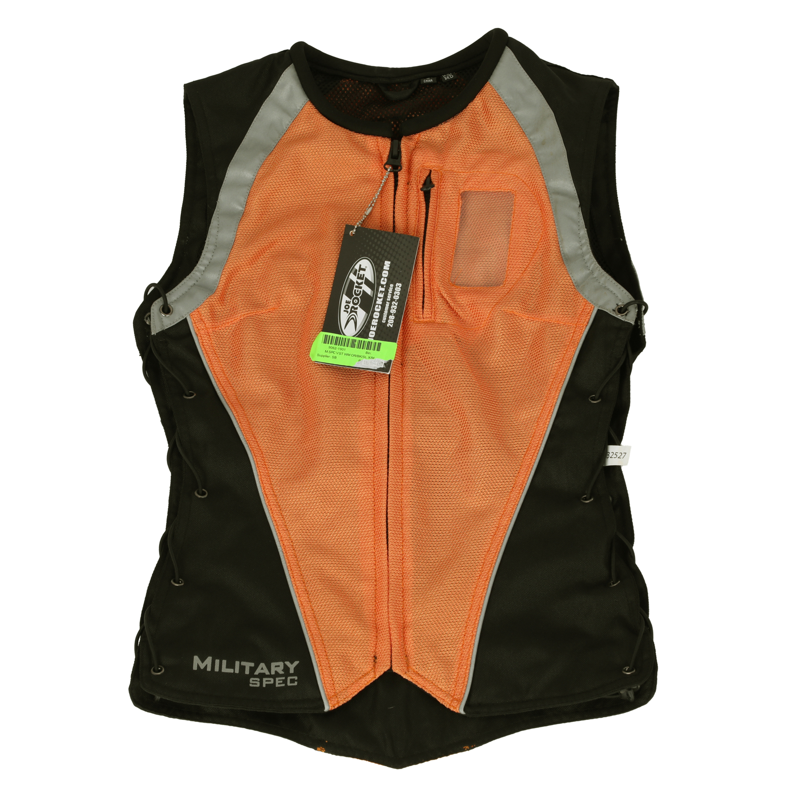 Joe Rocket Military Spec Vest Black/Orange Extra Small