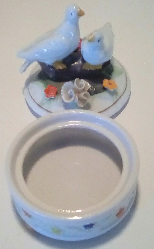 Trinket Dish with Doves