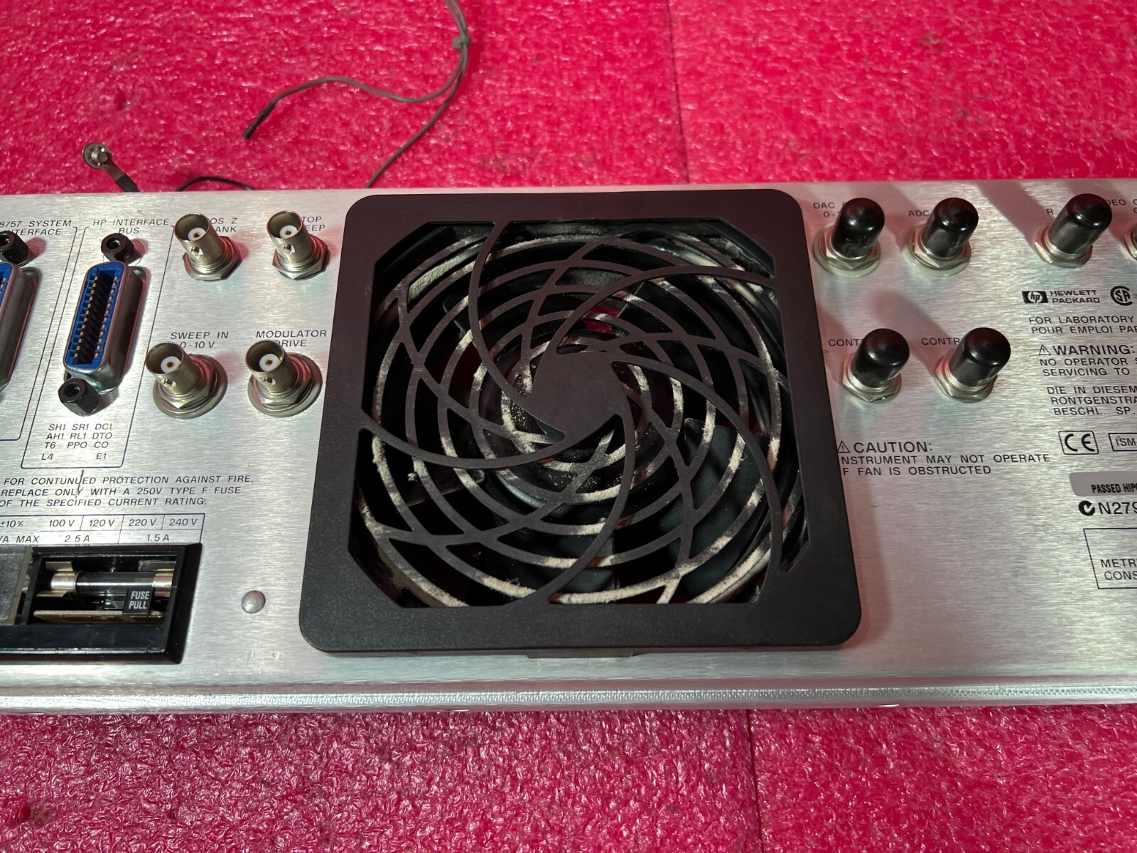 Agilent HP 8757D Scalar Network Analyzer Back Panel