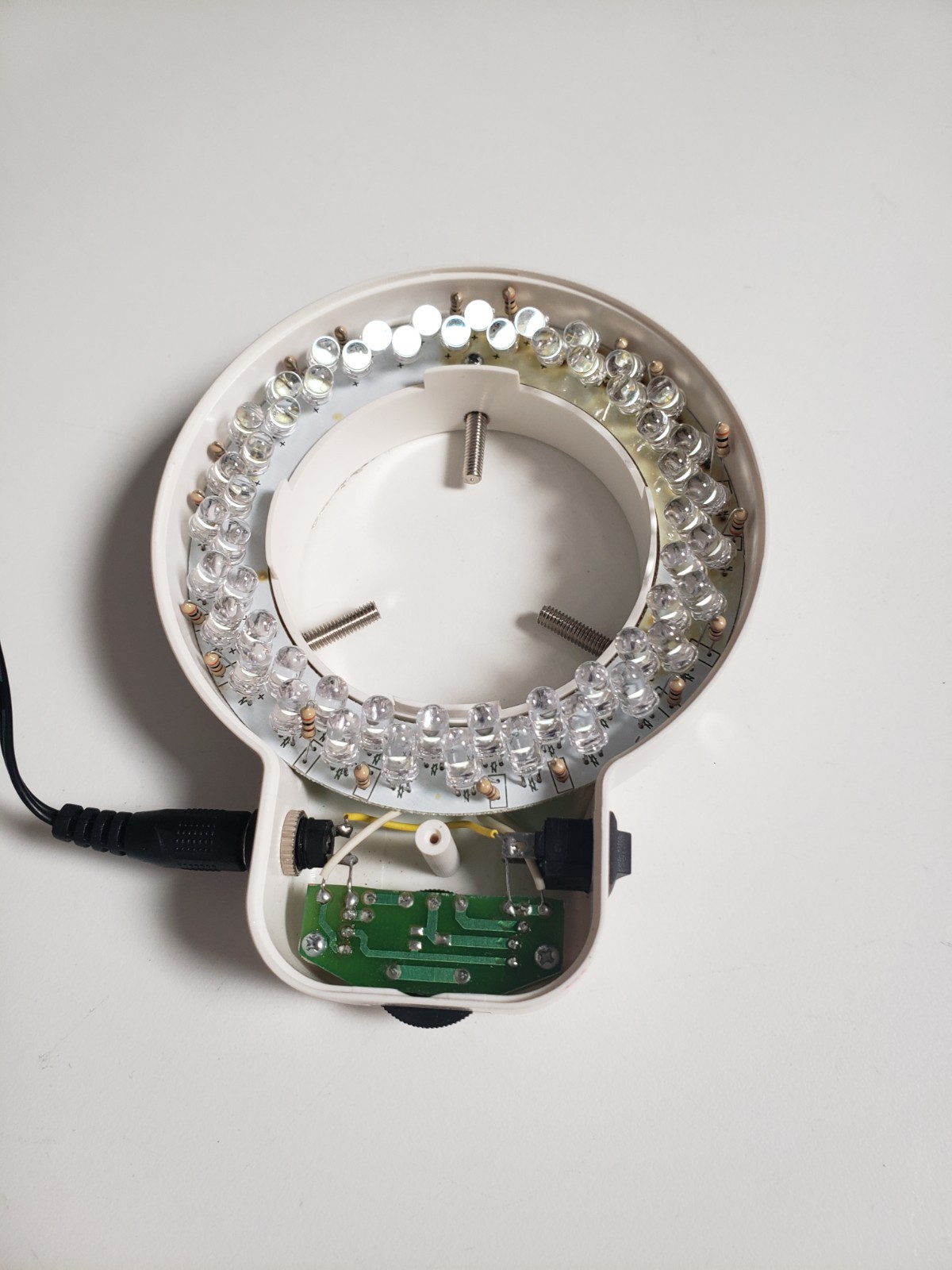 54 LED Focused Bright Adjustable Ring Light for Stereo Microscope USED, AS IS