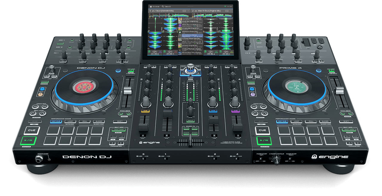 Denon DJ Prime 4 + Plus Standalone Controller PRIME 4-Deck Smart DJ Console Wifi