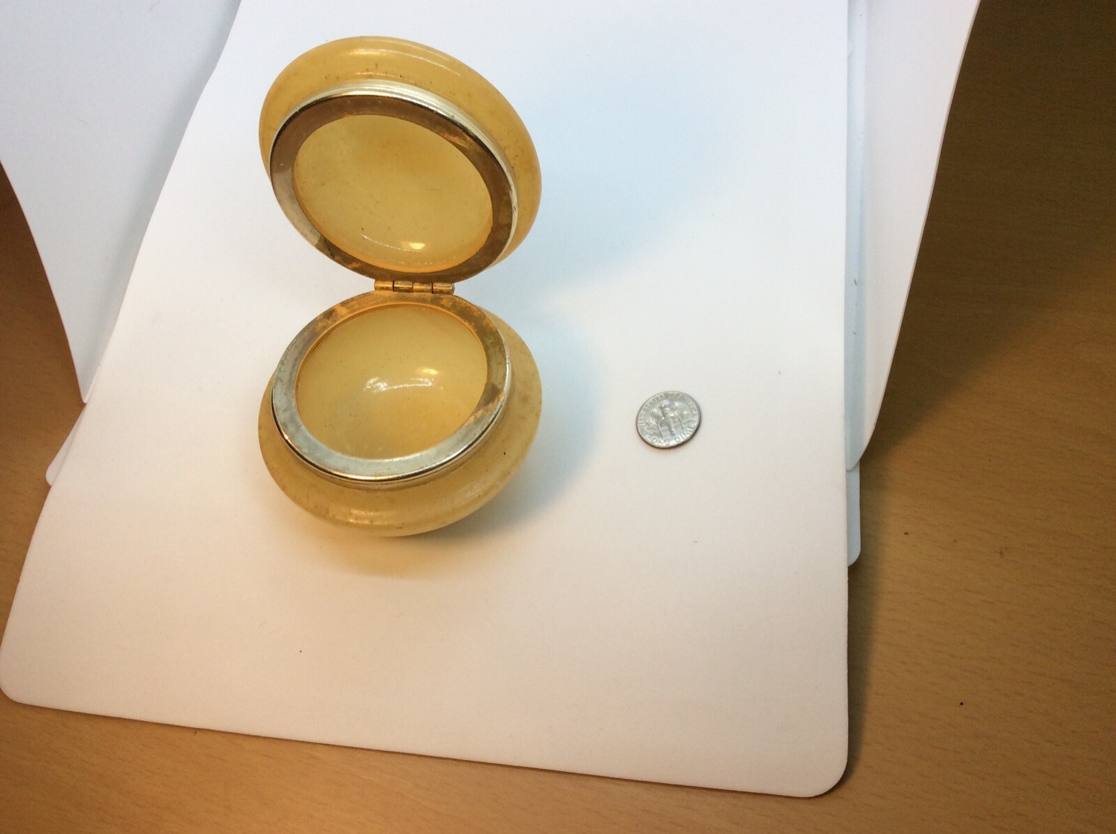 Yellow Alabaster small Trinket box