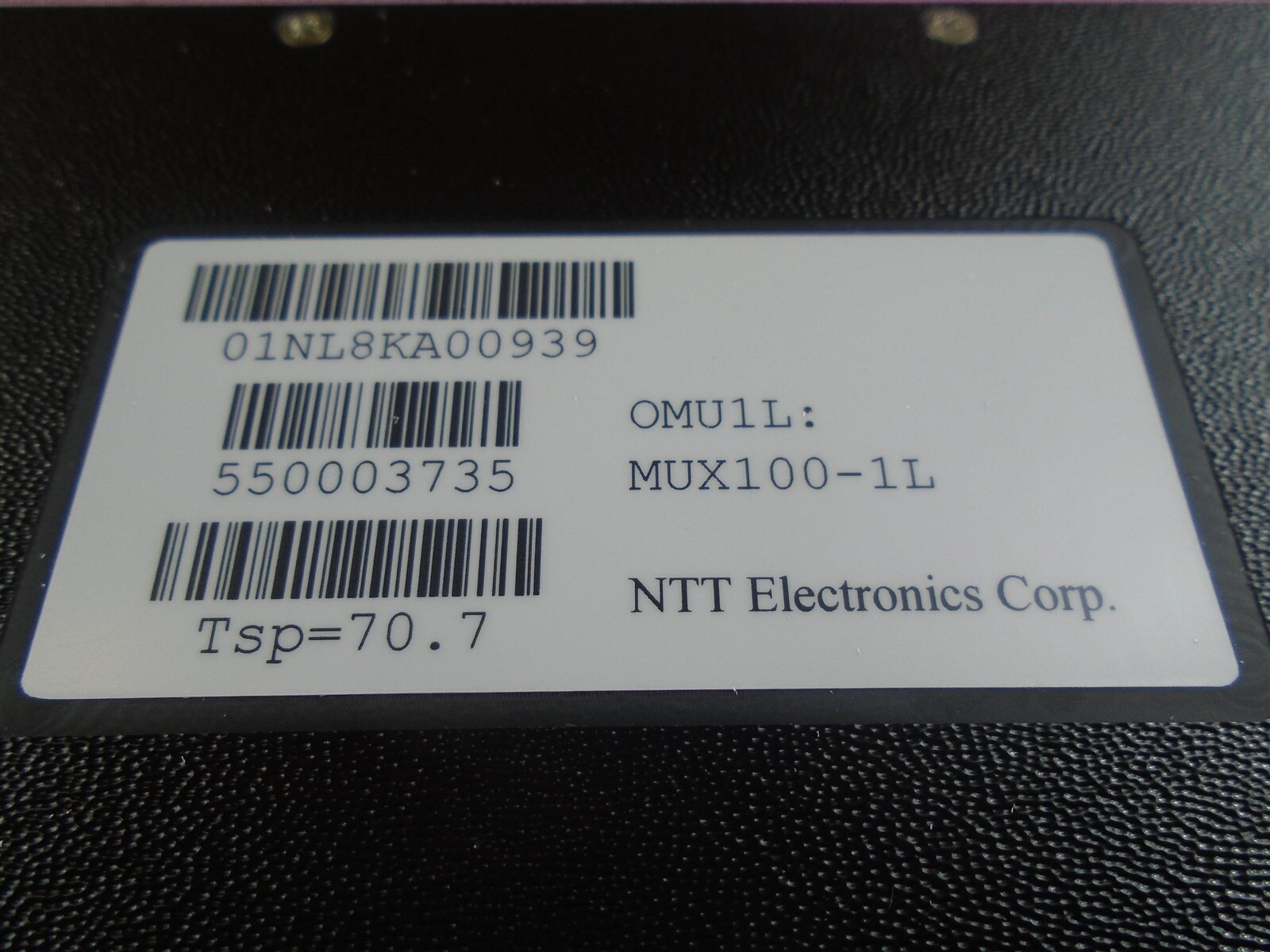 NTT Electronics Fiber Optic Laser Module Part Number MUX100-1L