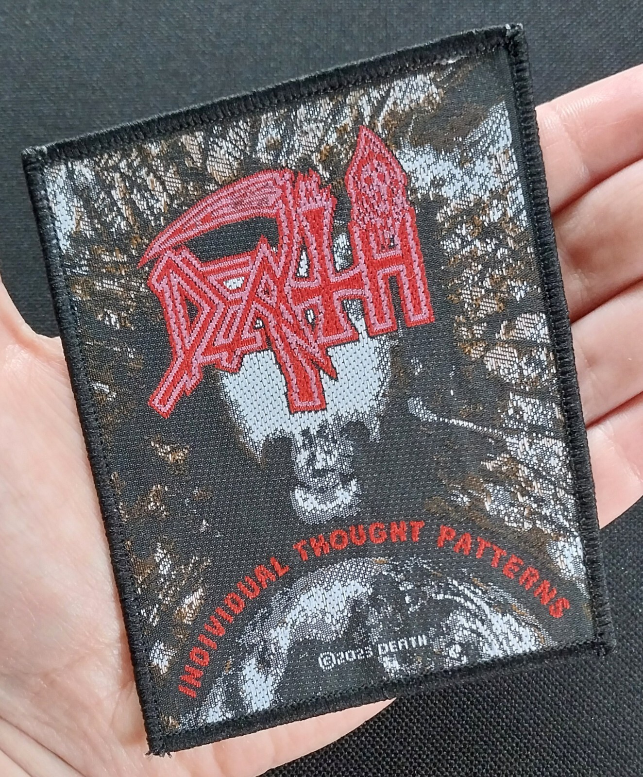 DEATH ~ Individual Thought Patterns LICENSED Woven Band Battle Jacket PATCH