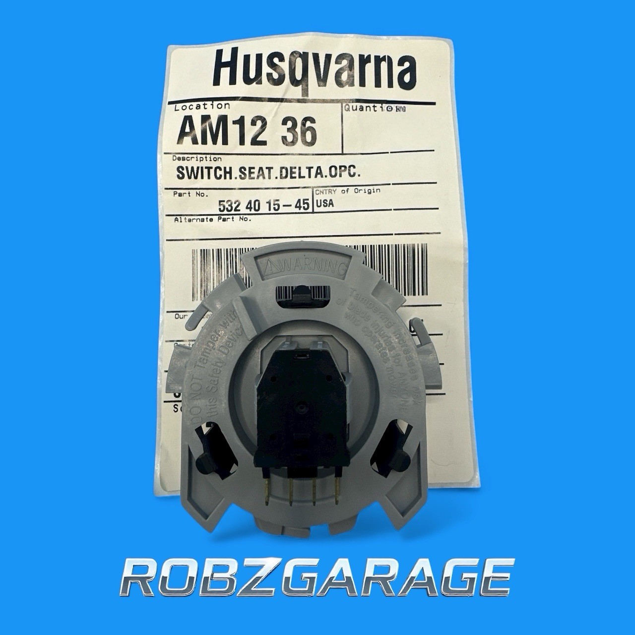 GENUINE OEM HUSQVARNA SWITCH FOR CRAFTSMAN 917287220 LAWN MOWER 532401545 B44