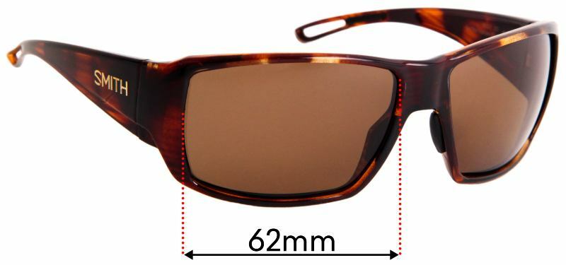 SFx Replacement Sunglass Lenses fits Smith Guides Choice - 62mm Wide