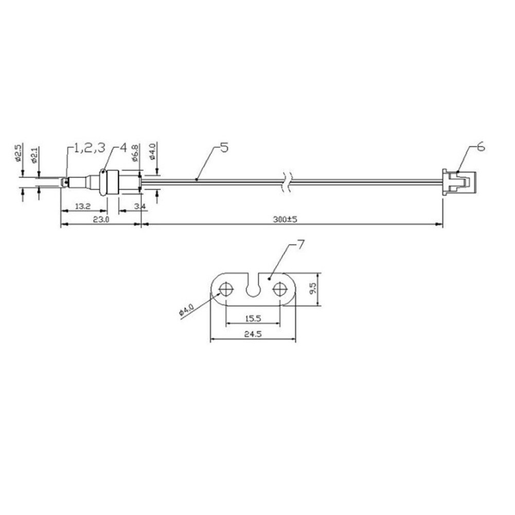 Stainless Steel Temp Sensor with 20C to 120C Range for For water Systems