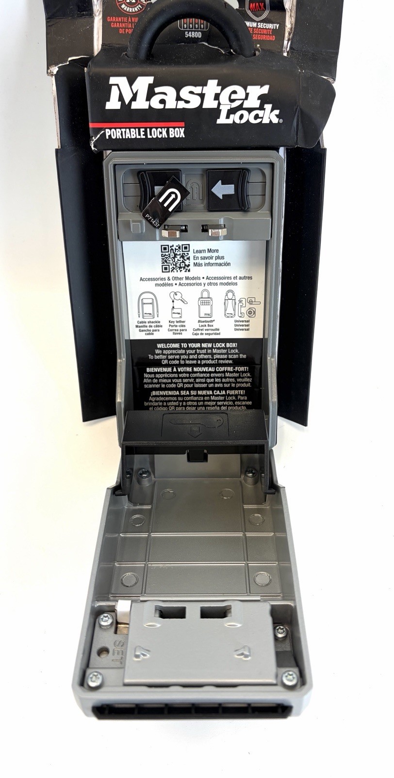 Master Lock Large Outdoor Lock Box W/ Combination Dial & Removable Shackle 5480D