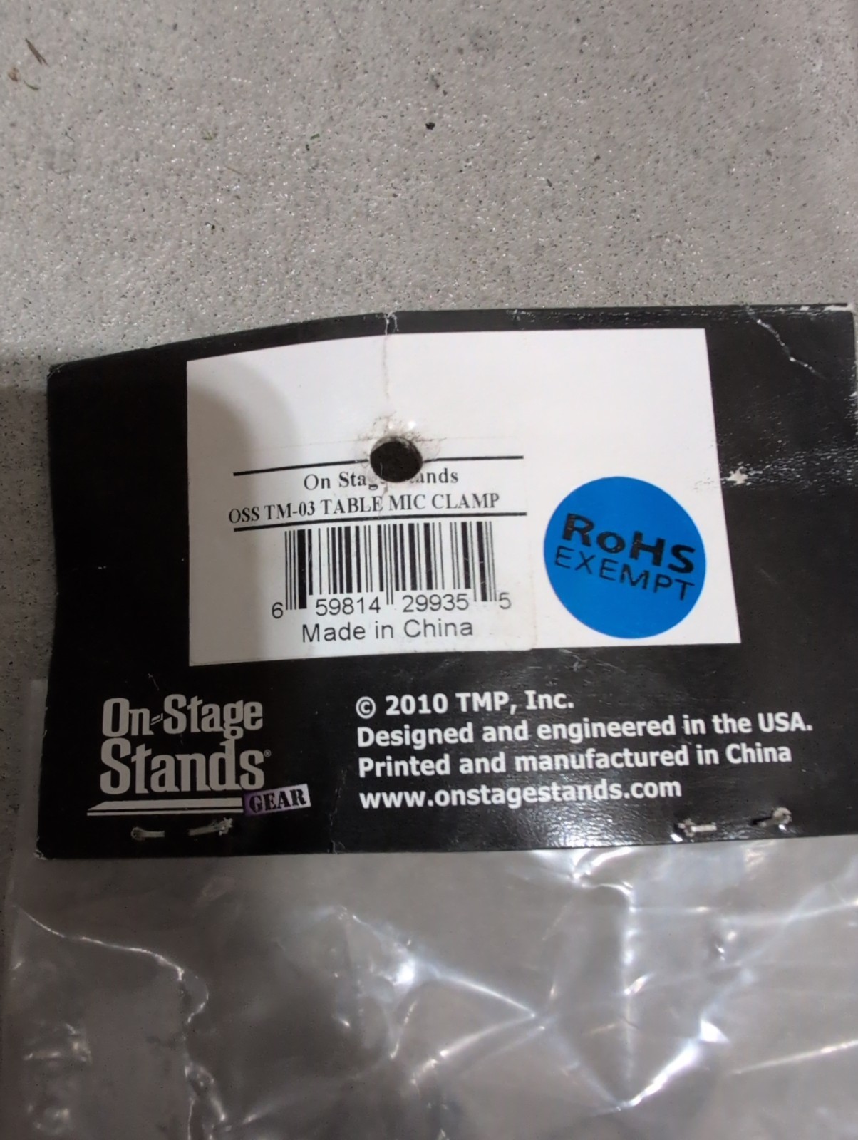 On-Stage TM03 Table Top Mic Clamp
