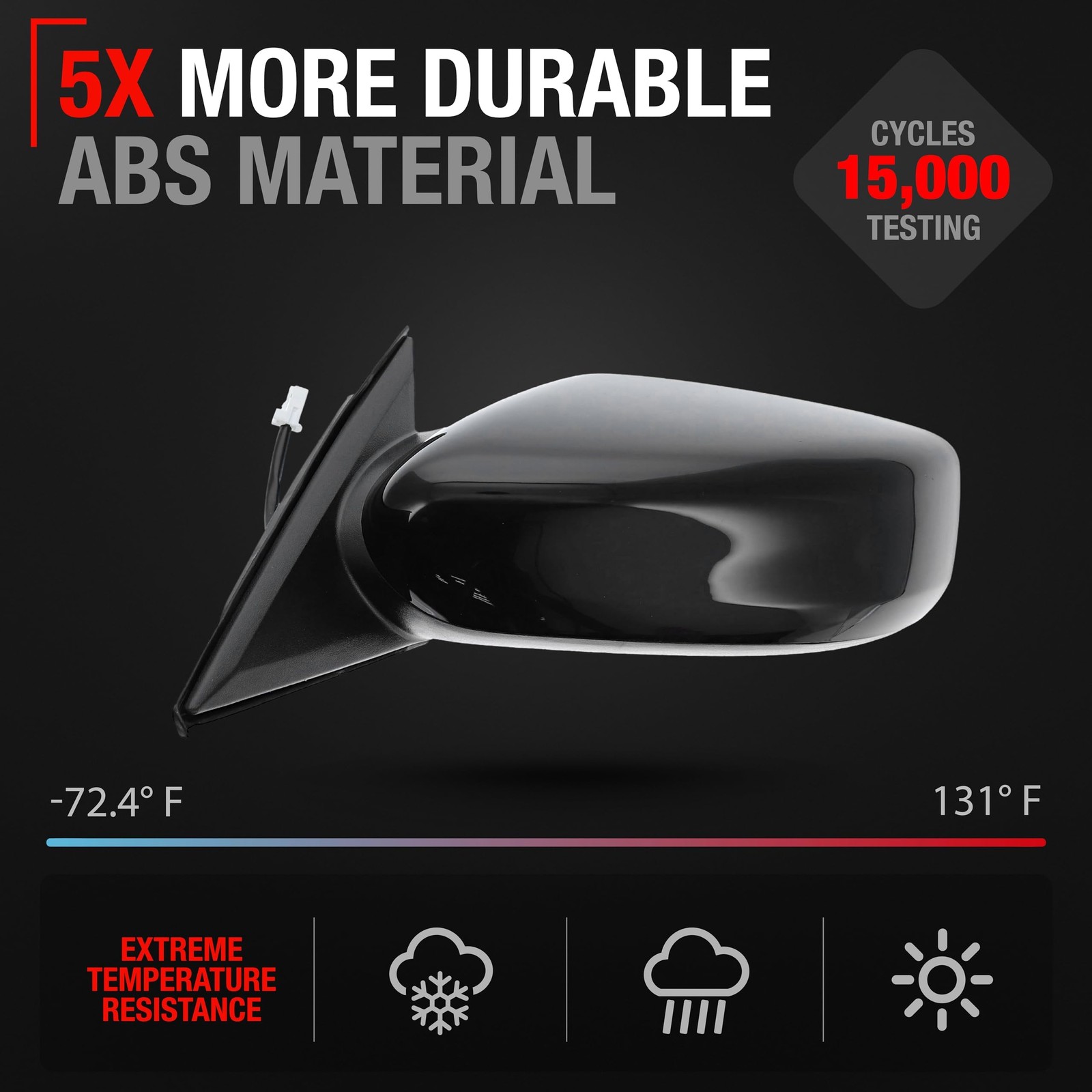 Driver Side Mirror Replacement, Compatible with 2013-2018 Nissan Altima Sedan...