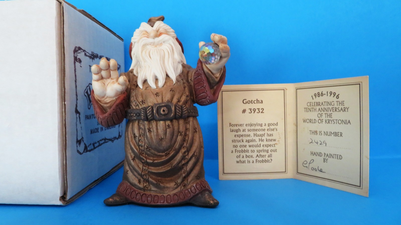 The World Of Krystonia GOTCHA #3932 With Box Tenth Anniversary 1986-1996