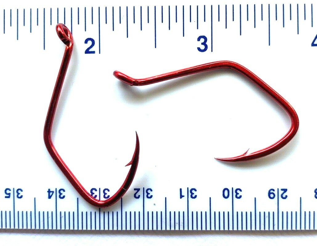 50 Matzuo 141060 141062 Red Sickle Octopus Fish Fishing Hook size 5/0 - 50 hooks