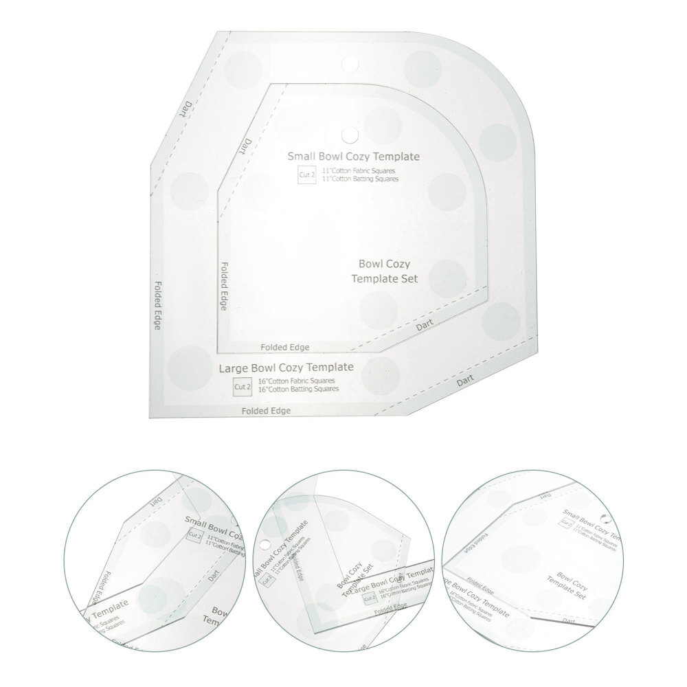 Bowl Cozy Pattern Template Patchwork Ruler Sewing Acrylic Quilting