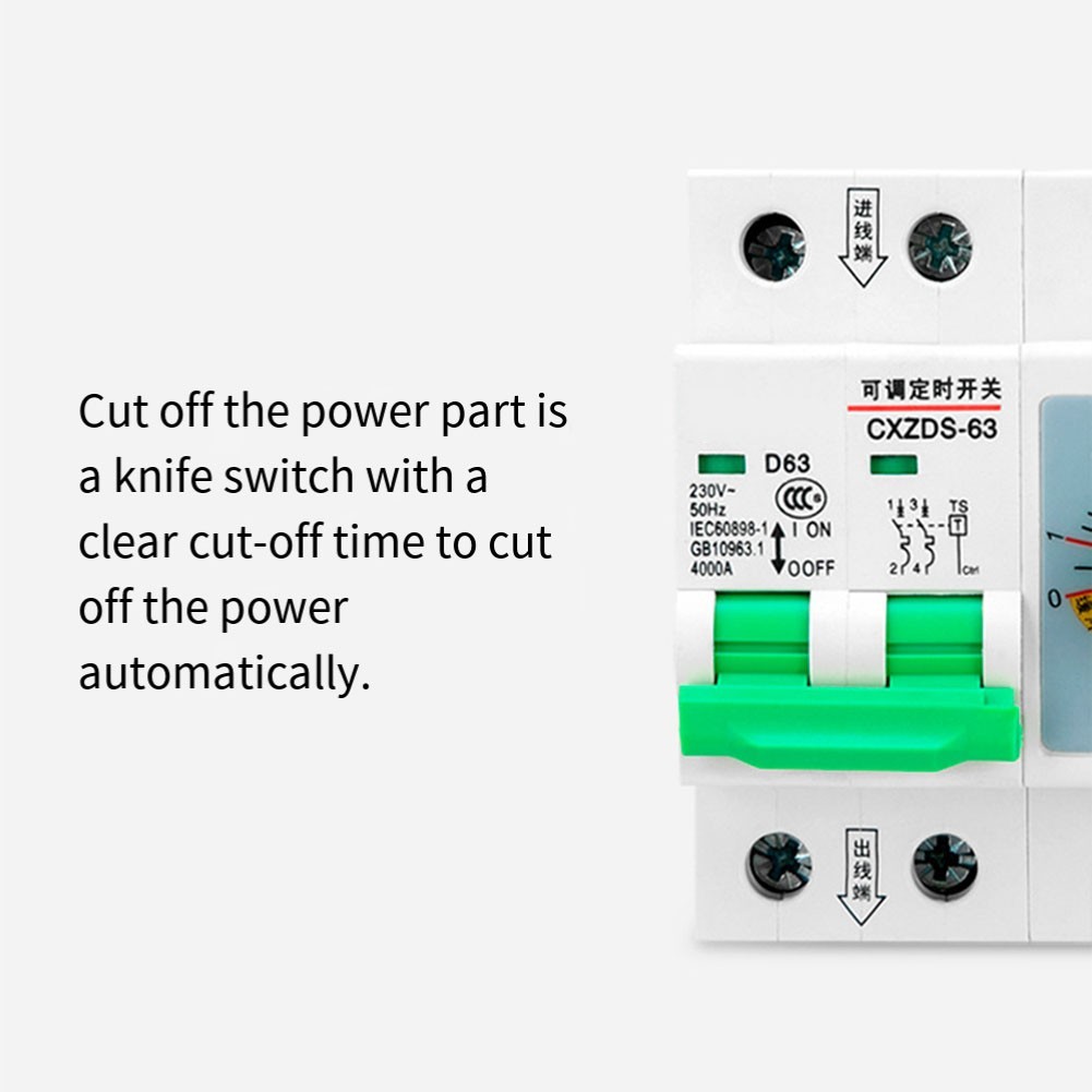 Mechanical Adjustable Timer Switch 63A 13000W Water Pump Memory Timer 1min-6h