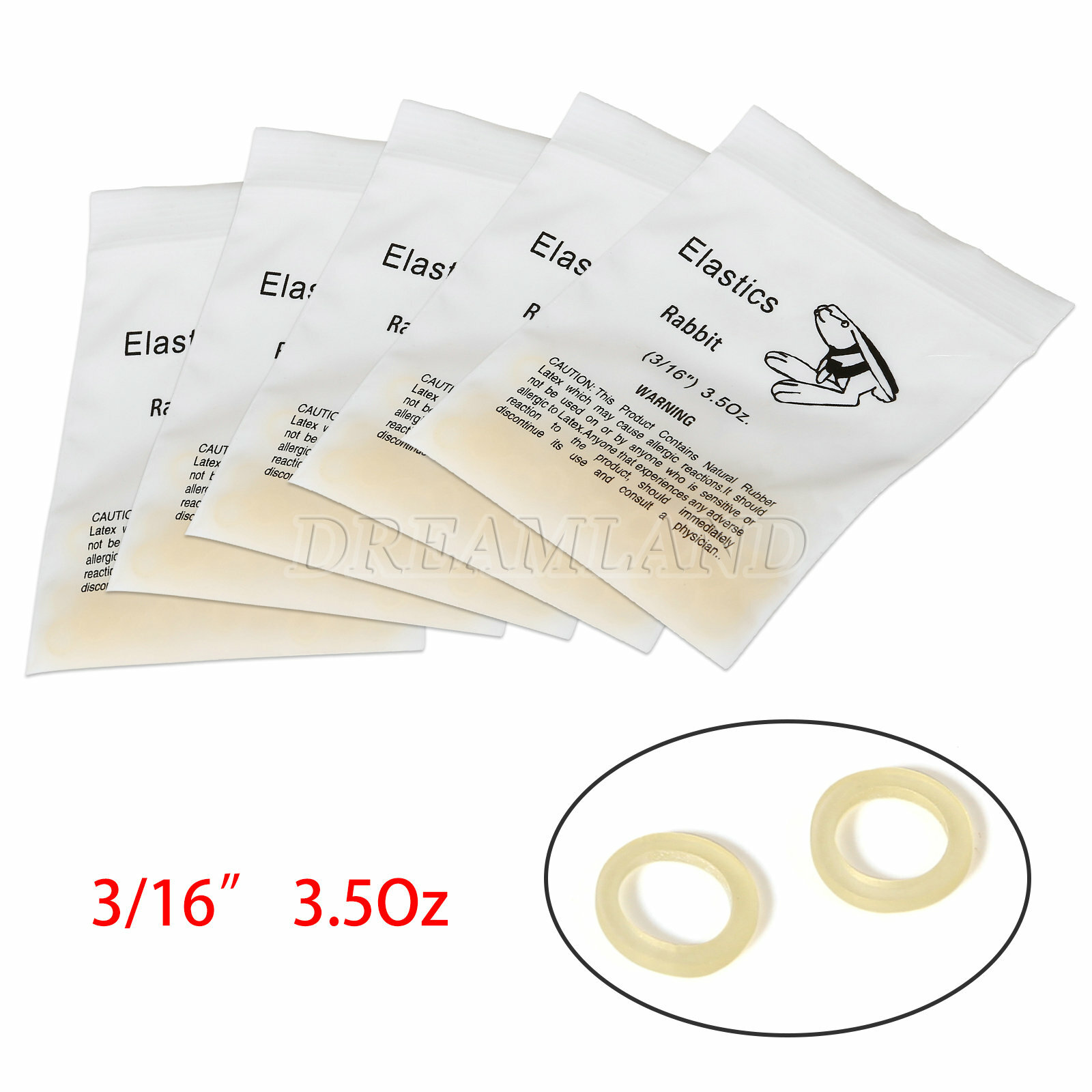 Dental Orthodontic Rubber Bands Ortho Elastics Latex Braces 3.5/6.5 Amount USA