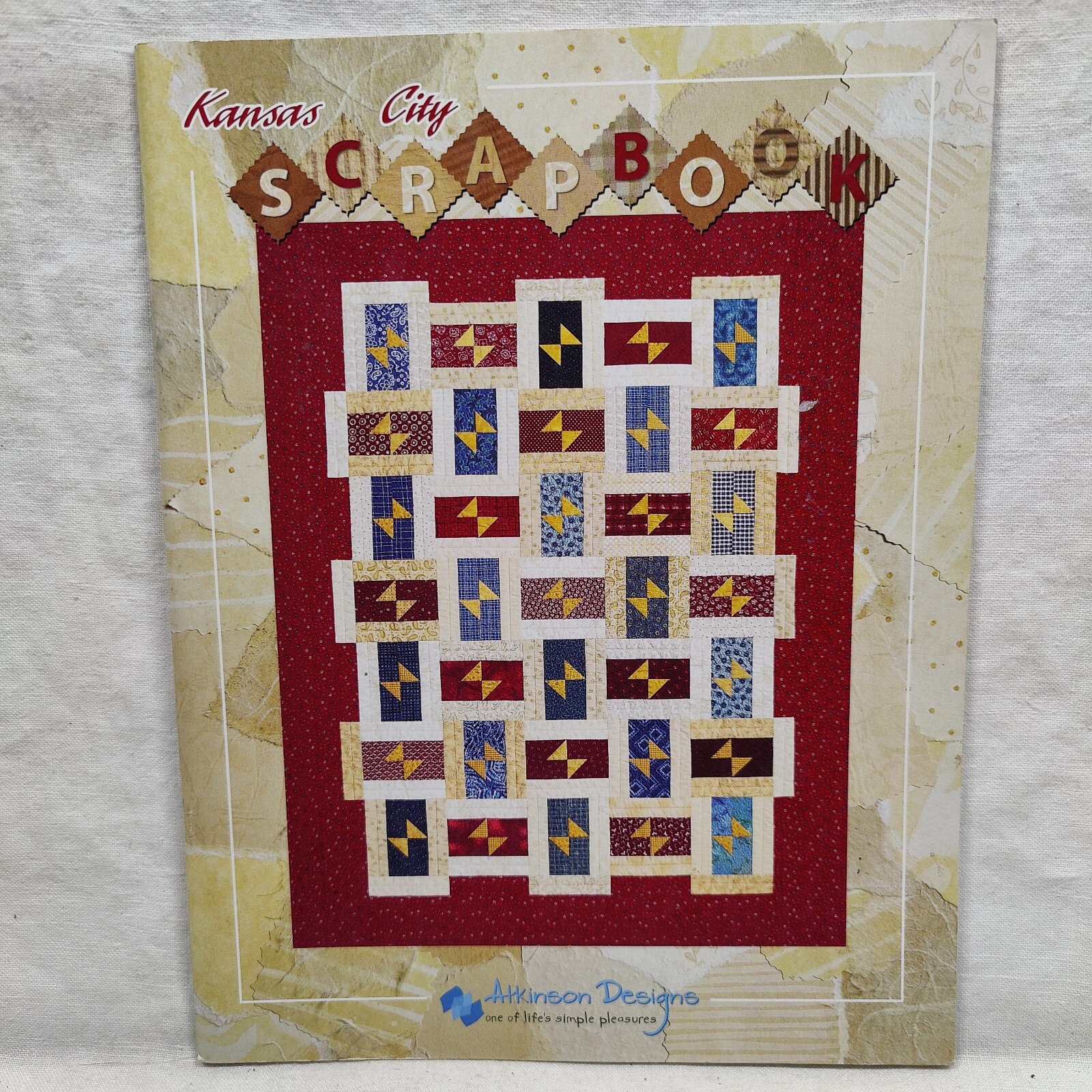 Kansan City Scrapbook Quilt Pattern Book Atkinson Designs 2002 Vintage