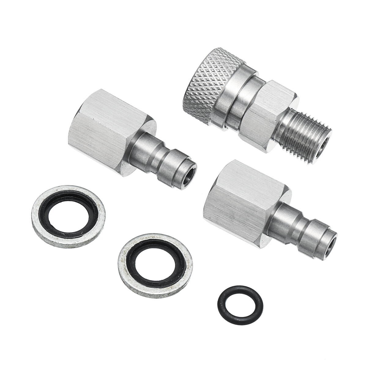 1/8 BSPP PCP Paintball Quick Release Coupler Socket Connector Adapter + 2 Plugs